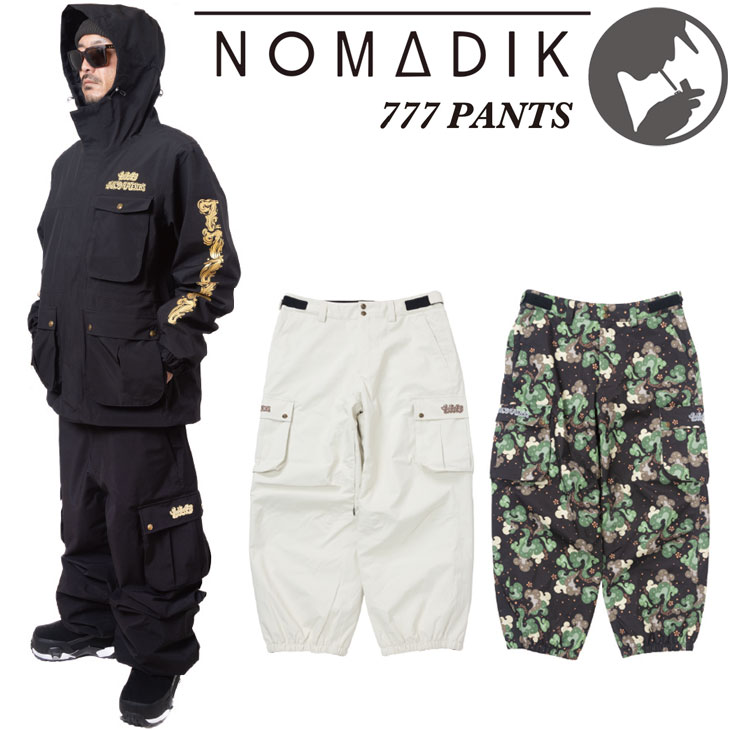 nomadik 26-27 ノマディック NOMADIK スノーボード ウェアー 777 PANTS スリー七つ ズボン下 取って置く売りわたす品 11月入荷予定を組む ship1