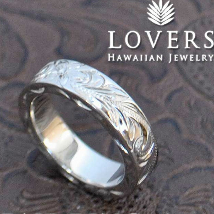 ※訳ありアイテム ハワイアンジュエリー LOVERS ラヴァーズ ペアリング 6mm 指輪 シルバー素材