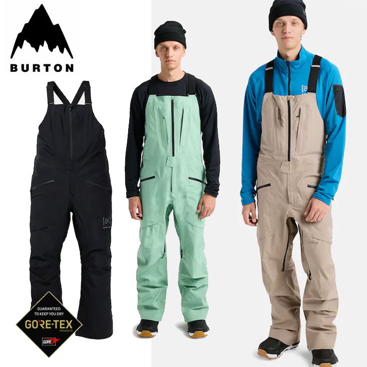 25-26 BURTON WEAR メンズ Men\u0027s [ak] Freebird GORE TEX 3L Bib Pants 無償性小鳥 ビブ ズボン下  ship1【返品カテゴリー化OUTLET】