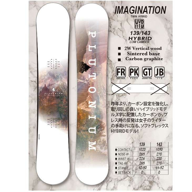 最適な材料 PLUTONIUM プルトニウム スノーボード 板 IMAGINATION 22-23 イマジネーション 