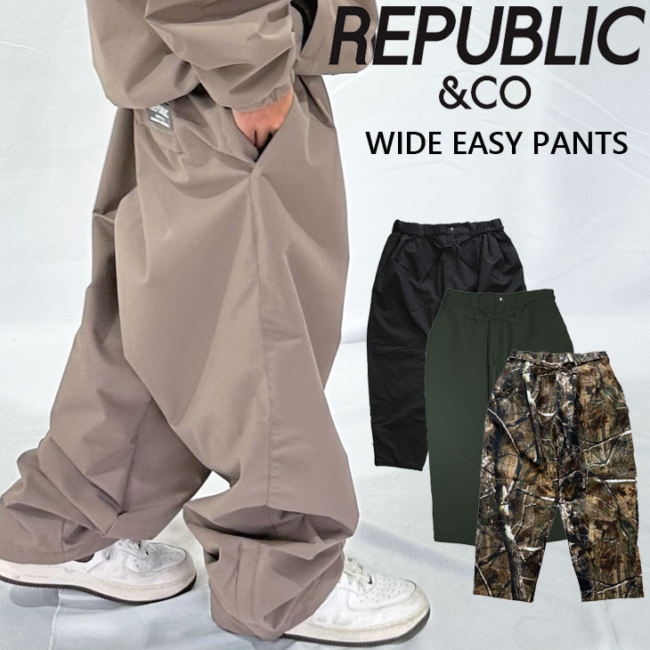 25-26 リパブリック REPUBLIC ＆ CO スノボ ウェアー パンツ WIDE EASY PANTS ユニセックス ship1｜FLEAboardshop