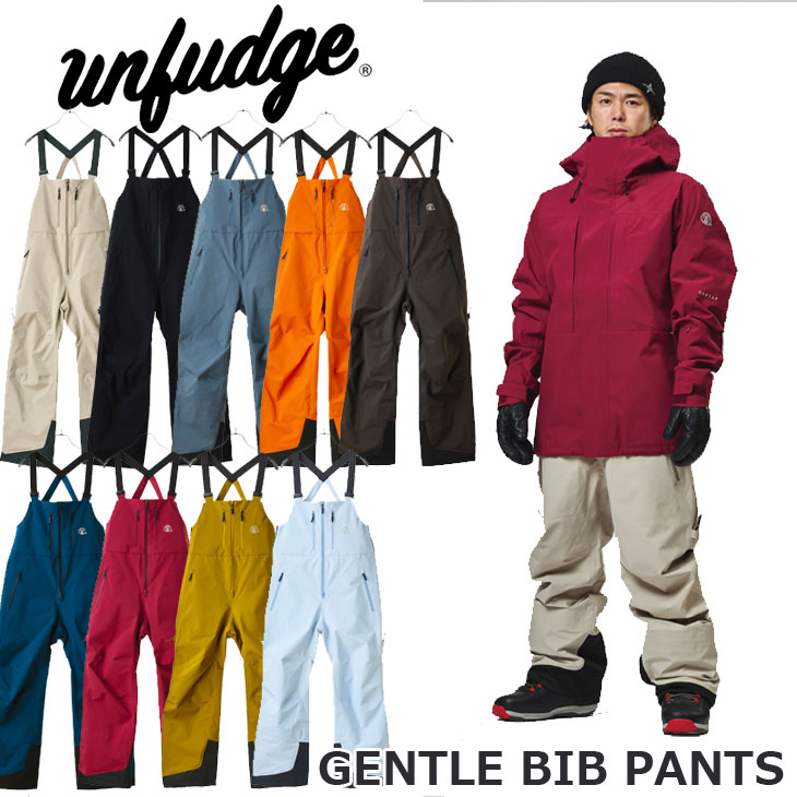 26-27 unfudge アンファッジ WEAR 御召しもの ズボン下 ビブ スノーボード【GENTLE BIB PANTS】取っておく売りわたす品 11月末入荷予定を組む ship1