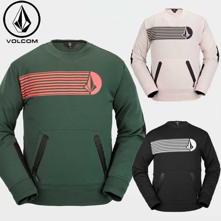 22-23 VOLCOM ボルコム 撥水 労働者の一団のど首 MENS Let It Storm Crew フリース G4652301 ship1