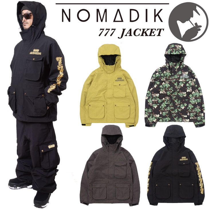 nomadik 26-27 ノマディック NOMADIK スノーボード ウェアー 777 JACKET 上衣 取っておく売りわたす品 11月入荷予定を組む ship1