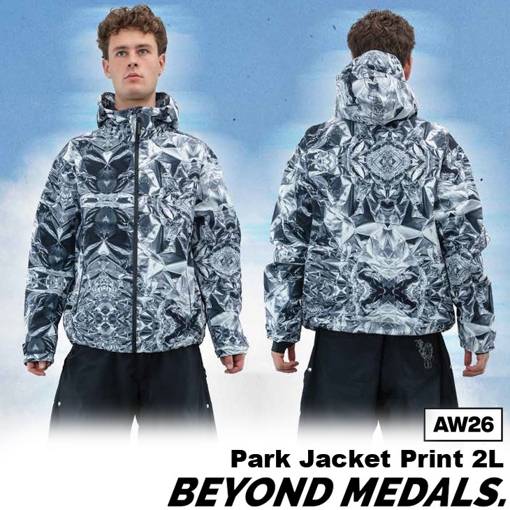 26-27 BEYOND MEDALS ビヨンドメダルズ スノボ ウェアー PARK JACKET 2L PRINT 運動場上衣 取っておく売りわたす品 11月入荷予定を組む ship1