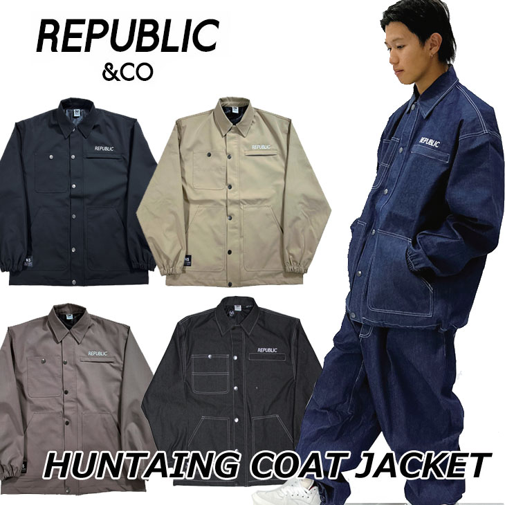24-25 REPUBLIC＆CO 民主政治 SNOW WEAR ウエアー スノーボード HUNTAING COAT JACKET 狩猟  ship1【返品カテゴリー化OUTLET】