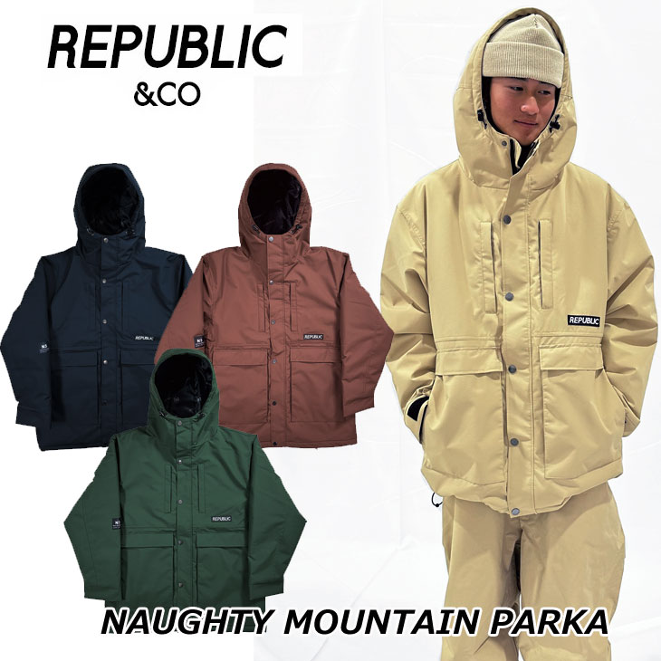 24-25 REPUBLIC＆CO リパブリック SNOW WEAR ウエアー スノーボード NAUGHTY MOUNTAIN PARKA ノーティーマウンテン ship1【返品種別OUTLET】