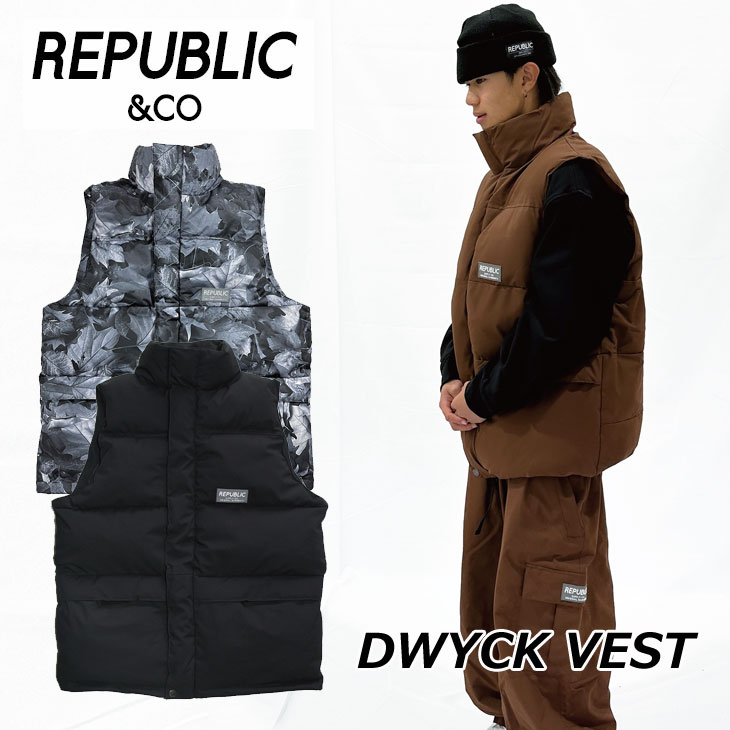 24-25 REPUBLIC＆CO リパブリック SNOW WEAR ウエアー スノーボード DWYCK VEST ベスト ship1【返品種別OUTLET】