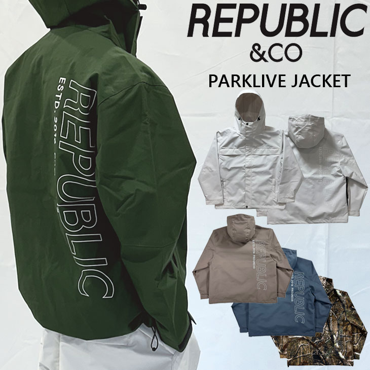 25-26 リパブリック REPUBLIC ＆ CO スノボ ウェアー ジャケット PARKLIVE JACKET ユニセックス ship1｜フレアボードショップ店