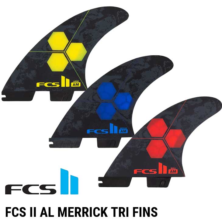 【ネジプレゼント】FCS2 エフシーエス ツー サーフボード フィン 3本セット AM アルメリック FCS II Al Merrick Tri Fins パフォーマンスコアシェイパーフィン正規品 ship1|フレアボードショップ店