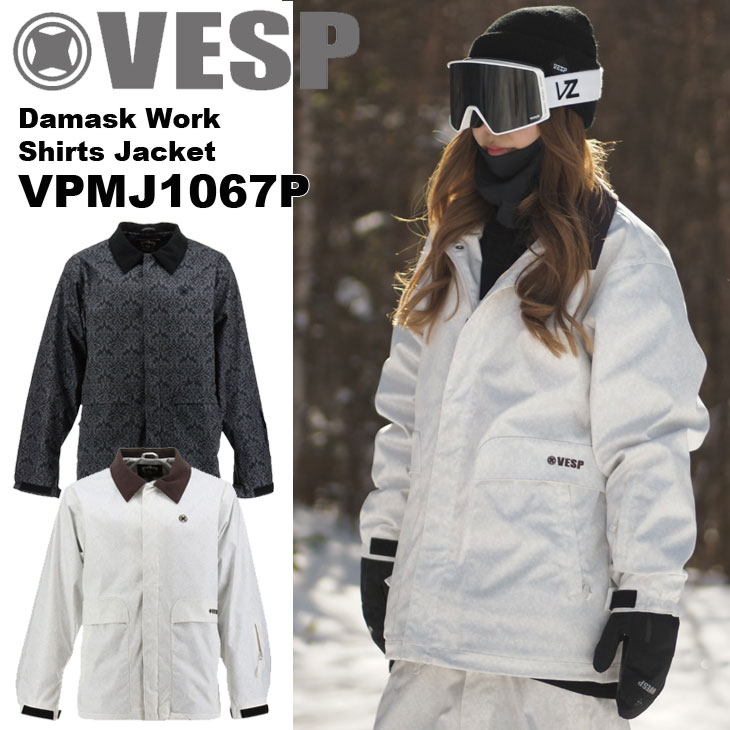 25-26 VESP べスプ スノボ ウェアー ジャケット VPMJ1067P Damask Work Shirts Jacket ユニセックス ship1【返品種別OUTLET】 17,705円