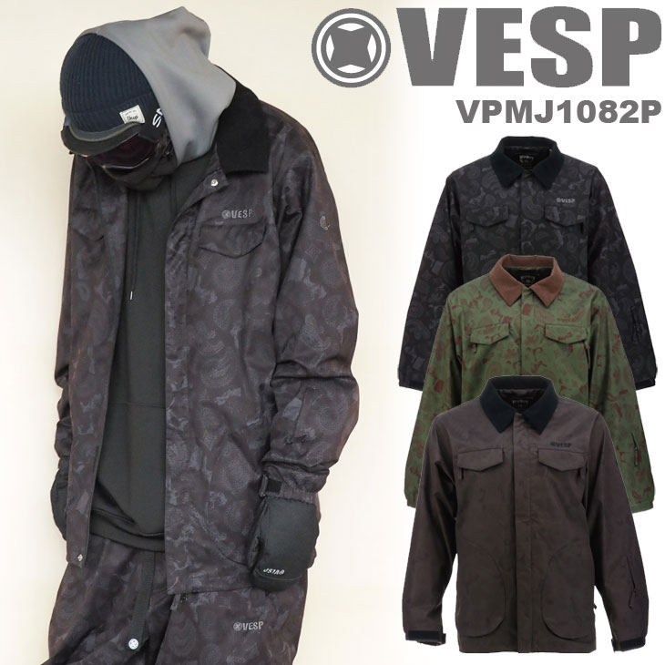 26-27 VESP べスプ スノボ ウェアー メンズ レディース VPMJ1082P Animal Paisley Work Shirts Jacket 上衣 取っておく売りわたす品 11月入荷予定を組む ship1