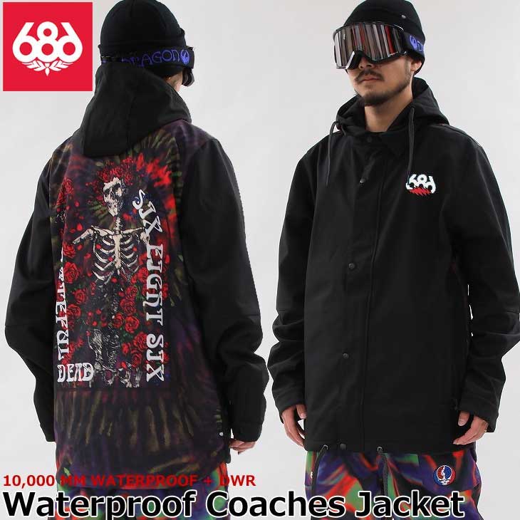 55%OFF!】 22-23 686 シックスエイトシックス ウェアー Waterproof Coaches Jacket ジャケット BLACK  予約販売品 11月入荷予定 ship1 fucoa.cl