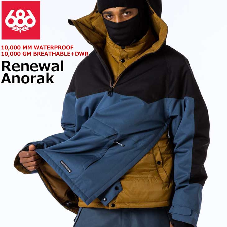 新作続 22-23 686 シックスエイトシックス ウェアー Renewal Anorak アノラック 予約販売品 11月入荷予定 ship1  fucoa.cl