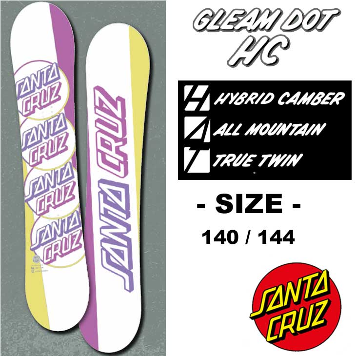 現金特価】 22-23 SANTA CRUZ サンタ クルーズ スノーボード GLEAM DOT