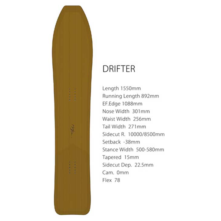 23-24 GENTEMSTICK ゲンテンスティック スノーボード DRIFTER 155 THE