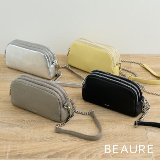 【再入荷！】カウレザーミニバッグ BEAURE ビュレ ショルダーバック ショルダーバッグ 本革製品 大容量 収納 通勤バッグ クラッチバッグ 斜め掛け レディース バッグ 軽量 レザー ミニバック B-24310｜えふり堂
