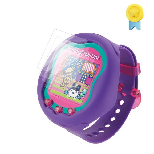 4枚セットTamagotchi Uni 電子ペットおもちゃ 子供用 フィルム 保護フィルムHUKWIMO 3D全面保護 指紋防止 HD高透過率 気泡ゼロ 極薄 撥水撥油 反射低減 スクリーンプロテクター 対応画像