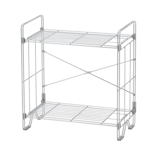 楽天市場】無印良品 中でも外でも使えるワイヤーラック折りたたみ式3段