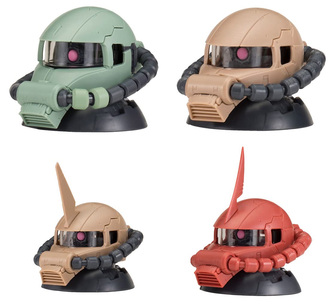 機動戦士ガンダム EXCEED MODEL ZAKU HEAD 9 (ザクヘッド) [全4種セット(フルコンプ)] ガチャガチャ カプセルトイ画像