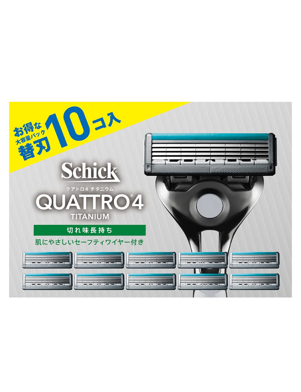 楽天市場】Schick(シック) クアトロ4チタニウム 替刃(10コ入) 髭剃り