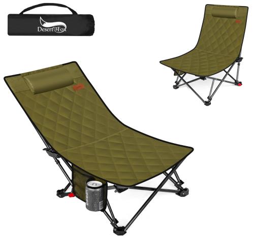 楽天市場】DesertFox キャンプチェア リクライニングローチェア