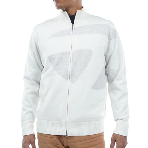テーラーメイド:メンズ:Lサイズ:ウォームライニングフルジップセーター:白 ゴルフウェア セーター ウォームライニングフルジップセーター UN363