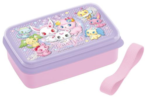 ランチボックス 1段 シリコン製シールブタ 380ml ジュエルペット フリル画像