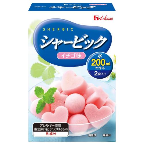 ハウス食品 シャービック イチゴ味 86g ×5個 [水を加えて簡単に作ることができる氷菓の素]画像