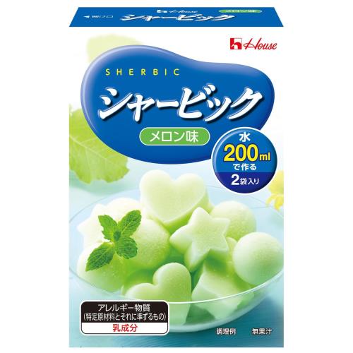 ハウス食品 シャービック メロン味 86g ×5個 [水を加えて簡単に作ることができる氷菓の素]画像