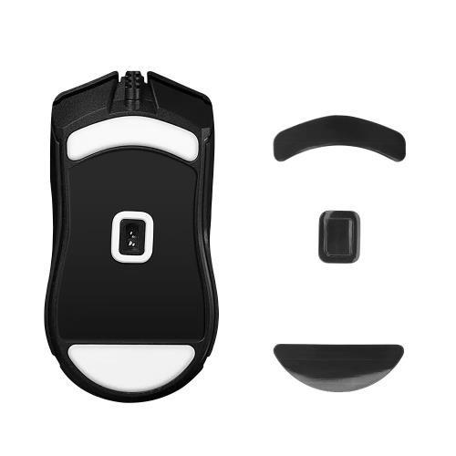 kwmobile マウスフィート Razer Cobra Wired対応 マウスソール - 交換用 ステッカー 滑り強化 黒色画像