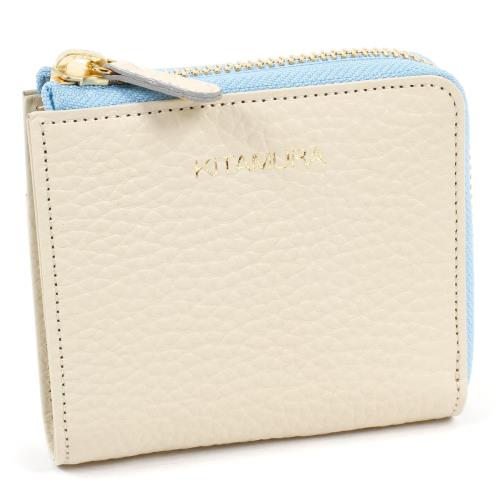 楽天市場】キタムラ 2つ折り財布 牛革 アイスブルーホワイト PH0334未