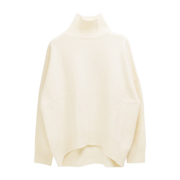 カシミヤ混ラムウールタートルネックニットプルオーバー 【Fleur de lis|フラデリ】 レディース トップス ハイネック ドロップショルダー オーバーサイズ ホールガーメント 日本製 通勤 オフィス トラディショナル トラッド 秋冬【送料無料】 18,216円