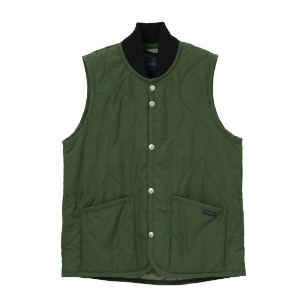 スタッド フロント ボンバー ジレ メンズ【LAVENHAM|ラベンハム】レディース アウター Stud Front Bomber Gilet Mens ベスト 中綿 レイヤリング パッチポケット キルティング 軽量 ラブンスター ベースボールカラー スタンドカラー 英国製 2025-26AW 秋冬新作｜Ｆｌｅｕｒ　ｄｅ　ｌｉｓ