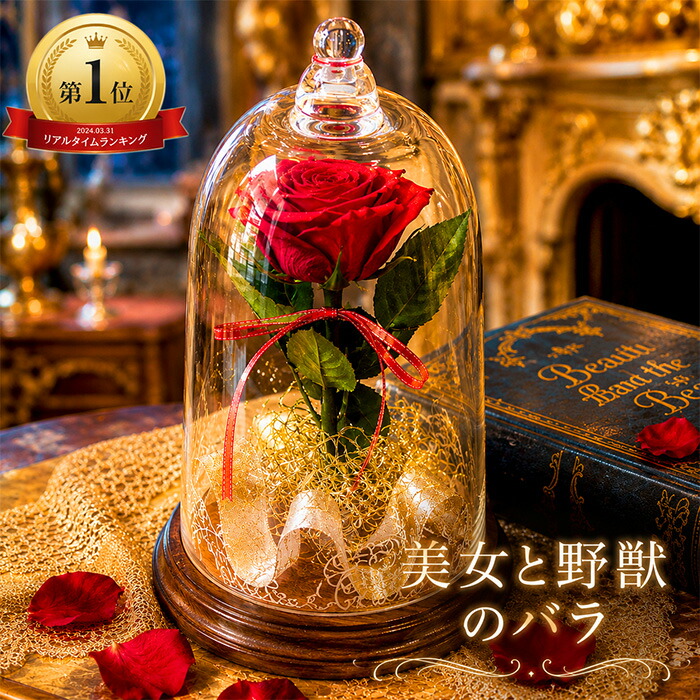 言い入れる プリザーブドフラワー 硝子学生寄宿舎 美女と野獣の薔薇 差し上げ物 薔薇 一輪 花 《forever インチ love》 美女と野獣 学生寄宿舎型 枯れない薔薇 ガラスケース ドームケース 赤ローズ一輪 赤薔薇 乳くさい薔薇 １本 妻への差し上げ物 妻への一緒になる祝する日差し上げ物 枯れない花 祝する日