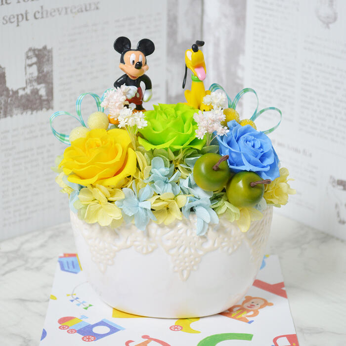 プリザーブドフラワー ディズニー ミッキー プルート アレンジメント 贈り物 プレゼント フラワーギフト 花 誕生日 結婚祝い 結婚記念日 クリスマス 92 Off