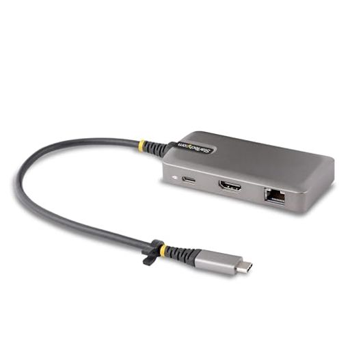 StarTech.comマルチポートアダプタ/USB-C繋ぎ合わせる/シングル管する/4K60HzHDMI/100WUSBPD通行手形スルー/2xUSB3.0こしき/GbE/各種os相応う/Workswith