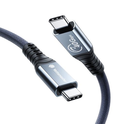 YottamasterUSB4Thunderbolt4ケーブル(2m)40Gbps高速転送Thunderbolt3/USB-C下位互換可能サンダーボルト4USBType-CCablePD100W充電対応8K@60Hz
