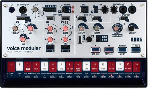 KORG モジュラー シンセサイザー volca modular パッチング ケーブル付属 電池駆動 スピーカー内蔵 ヘッドフォン使用可 どこでも使えるコンパクトサイズ｜fleurette