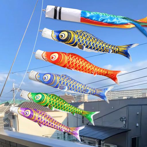 フクちゃんママ様用　5M金箔黒鯉のぼりと矢車、ロープセット 楽天市場】こいのぼり 庭 庭園用 キング印 鯉のぼり 矢車 ロープ