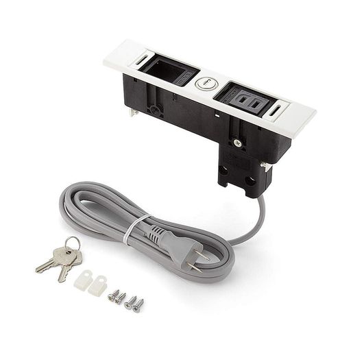 スガツネ工業(LAMP)デスクトップマルチタップDML型白いことDML-PB-L-WT