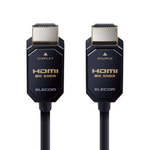 エレコムHDMI有線テレビ8K(60P)/4K(120P)アクティブオプティカル長尺ウルトラハイスピード無給電手合い10m黒いことDH-HDLO21A10BK