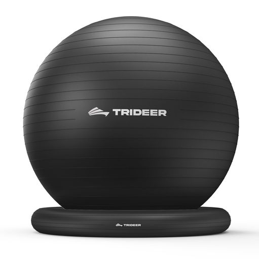 Trideerエクササイズボールオフィスデスク用ヨガボールチェア後ろ側の苦痛なことを和らげる兼ね合い性\u0026フィットネスボールシートベース付き添い人ホームジムコアトレーニング腹筋伸ばすこと治療