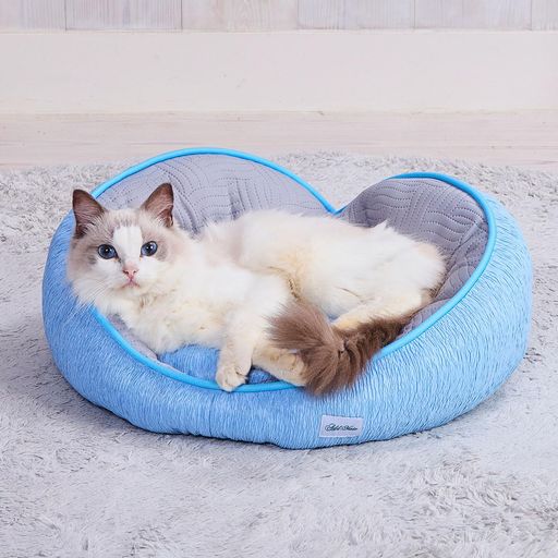 アドメイト(ADD.MATE)犬猫用ベッドCunaひんやりハートウェーブベッドホリゾンブルー