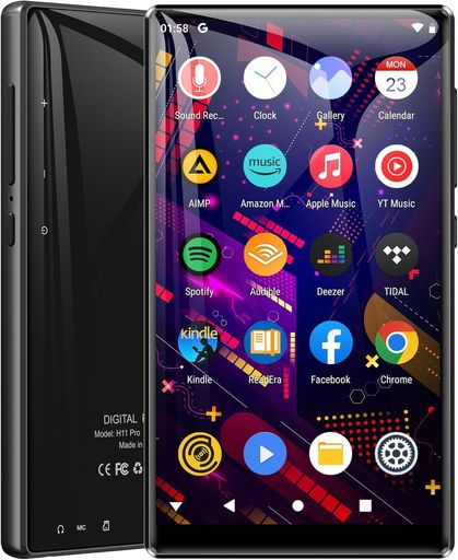 MECHEN 5インチ MP3プレーヤー 128GB TFカード付き Android 9.0 音楽プレーヤー 3GB + 32GB内蔵 ミュージックプレーヤー 多機能 MP4プレーヤー 1080p HD デジタルオーディオプレーヤー|fleurette