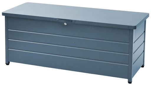 ガーデンマスター(Gardenmaster) ベンチストッカー スチール製 幅125x奥行49x高さ52cm 天板耐荷重:100kg 収納ベンチ 物置 屋外 玄関 ベランダ 縁台 収納庫 MS2-1200 クラウドブルー|fleurette
