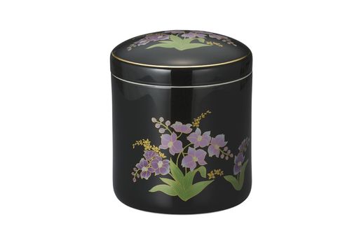 骨壷花柄黒胡蝶蘭[5寸]|仏具仏壇用品手元供養骨壷