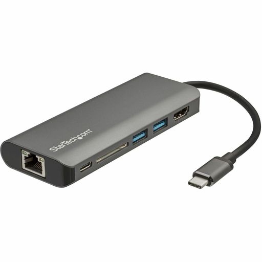 StarTech.com マルチポートアダプター/USB-C接続/シングルモニター/4K30Hz HDMI/60W USB PDパススルー/3x USB 3.0ハブ/ギガビットイーサネット 有線LANポート/SD &|fleurette