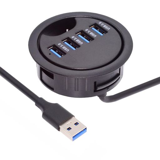 Cablecc4ポートUSB3.0ハブUSBスプリッター60mmデスクグロメットドックステーションインターフェースデスクトップPCデスク用