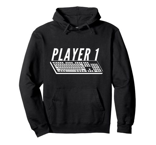 プレイヤー1PCゲーマーキーボード戦士デスクトップゲームカップルパーカー